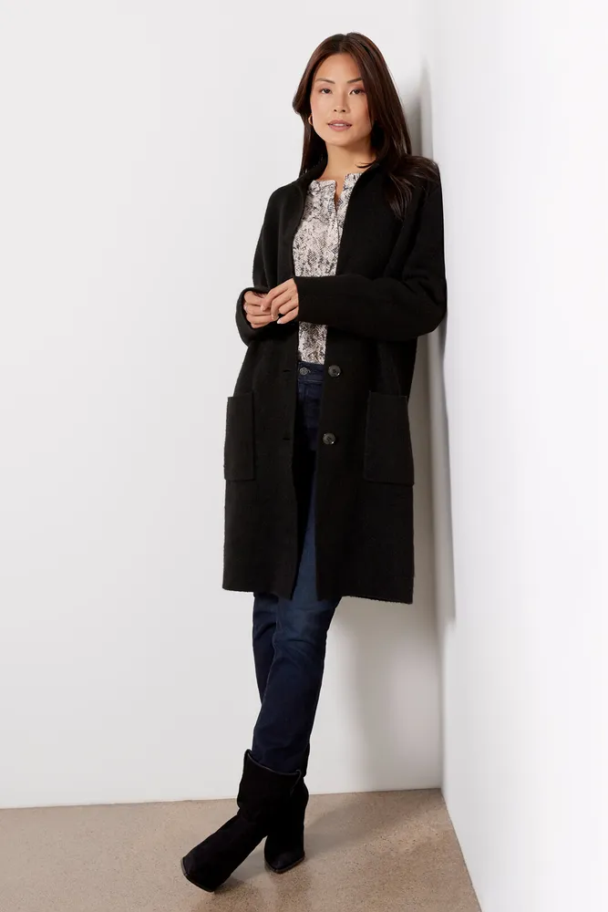 Womens hot sale black coatigan