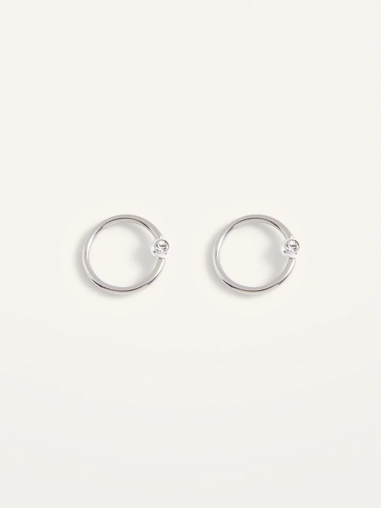 Old Navy Sterling Silver Rhinestone Cartilage Earrings For Women Mall