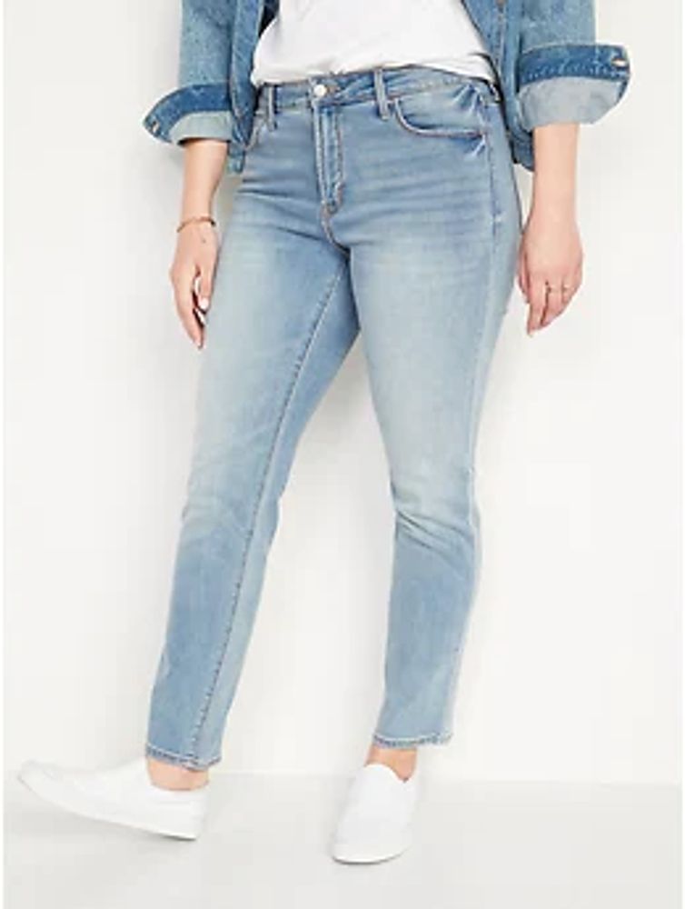 Old Navy High-Waisted Power Slim Straight Jeans For Women | Mall Of ...