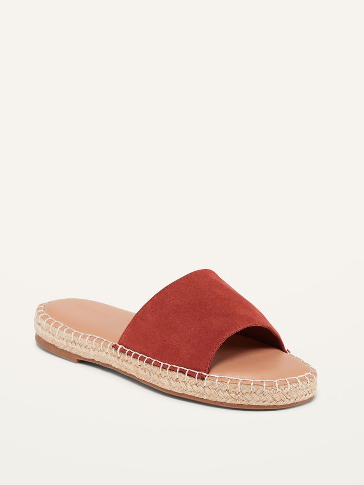 Old Navy Faux Suede Espadrille Slide Sandals fro Women Plaza Las