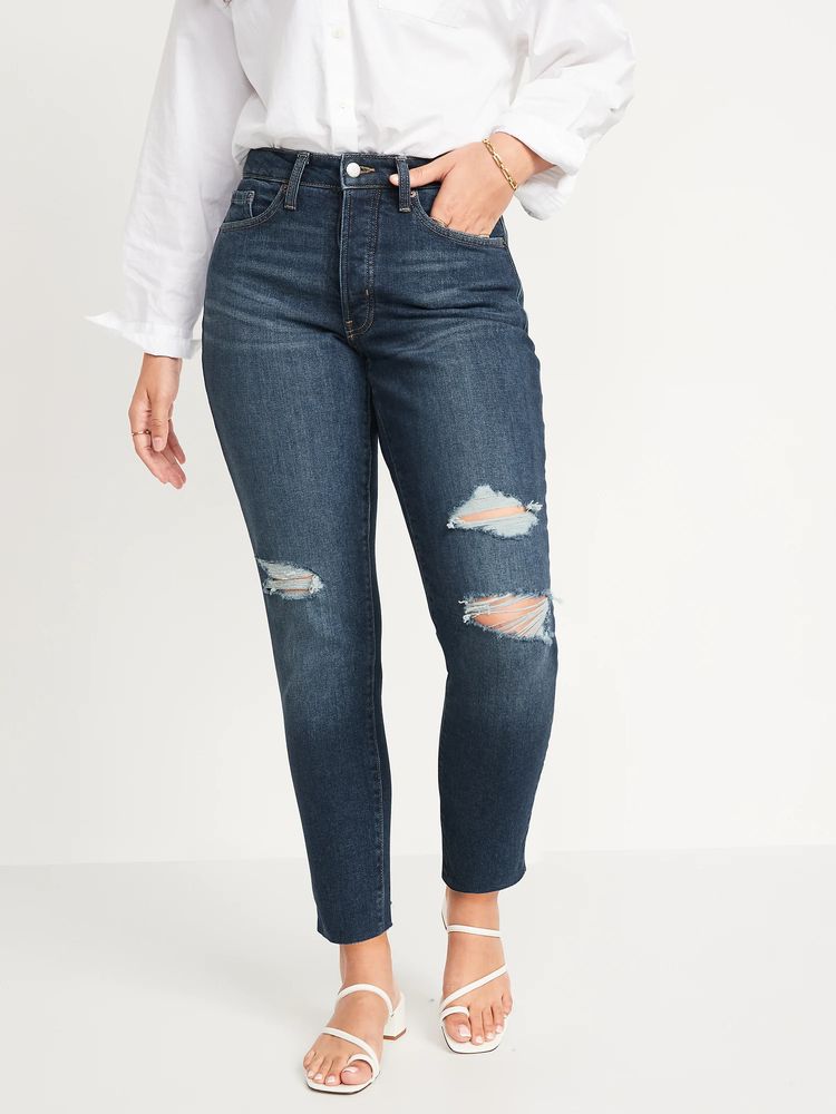 Old navy curvy hot sale straight leg jeans