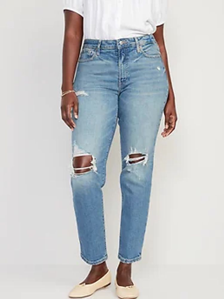 Old Navy High-Waisted OG Straight Ripped Jeans For Women | Mall Of America®