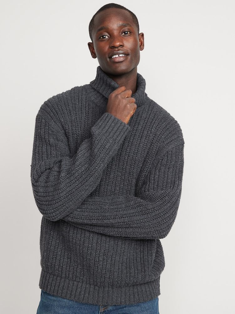 Textured 2025 turtleneck sweater