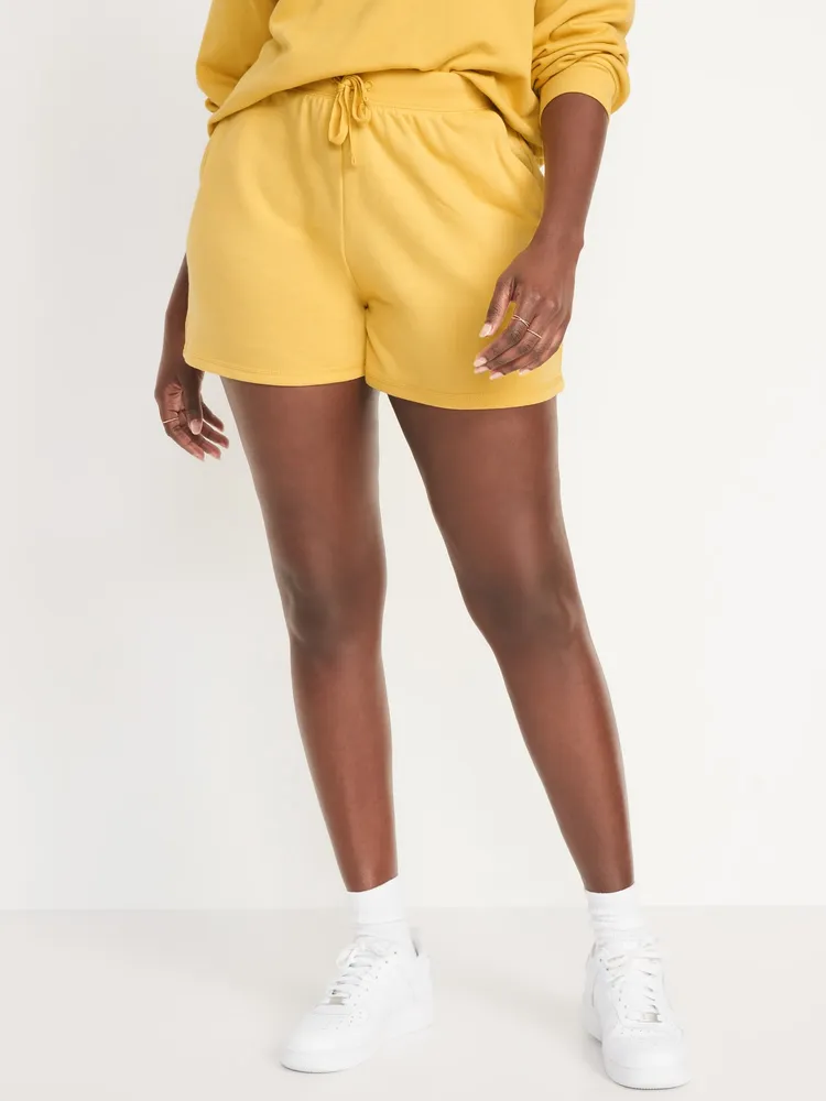 Navy sweat hot sale shorts womens