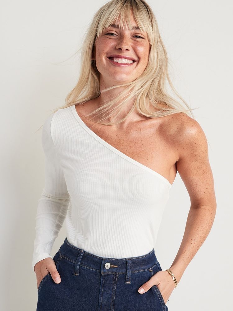 Old Navy One-Shoulder Rib-Knit Top for Women | Bridge Street Town