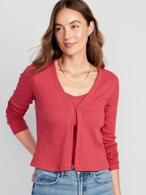 Old Navy Rib-Knit Matching Single-Button Cardigan Sweater for