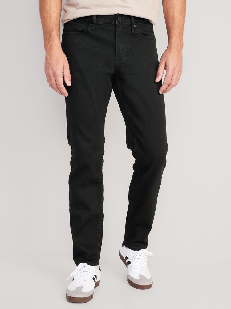 Old Navy Athletic Taper Built-In Flex Black Jeans for Men | Plaza Las ...