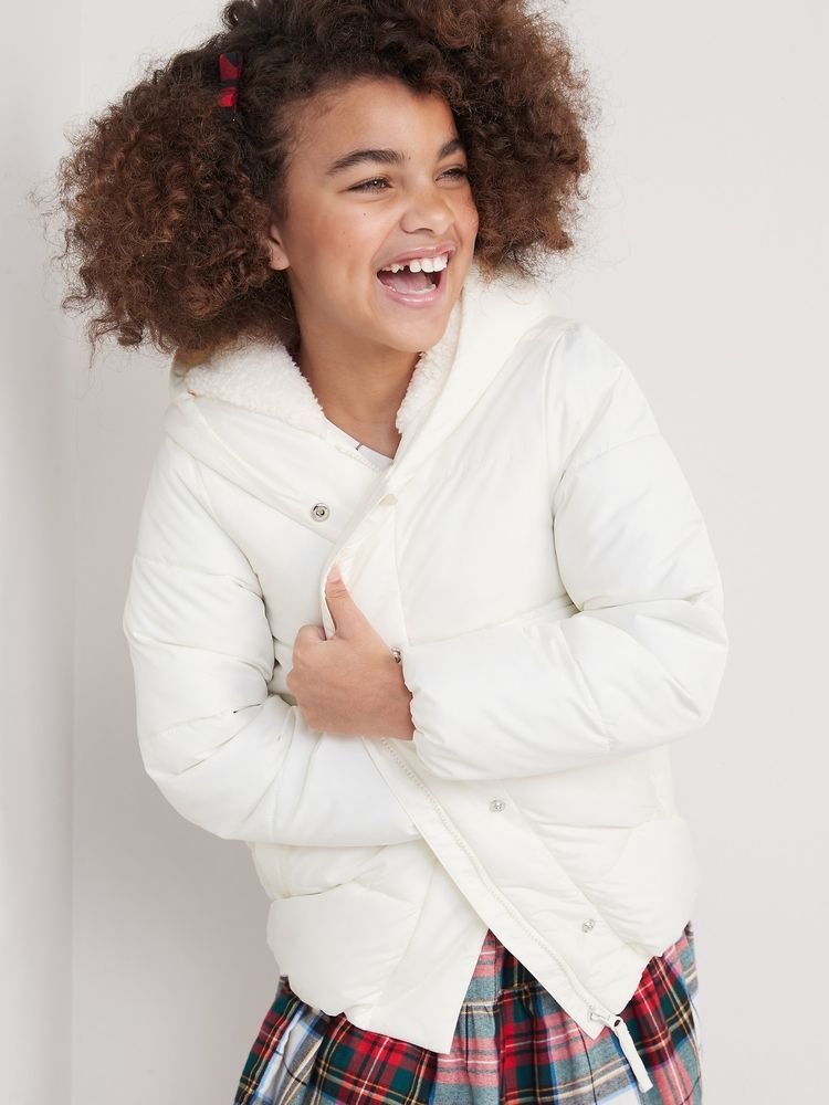 Old Navy Sherpa-Lined Hooded Puffer Jacket for Girls | Mall of America®