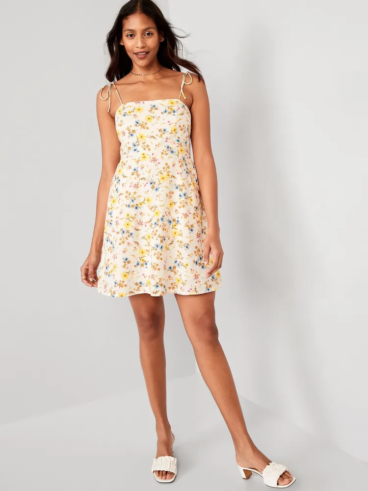 Forever 21 floral tie front shop fit and flare mini dress