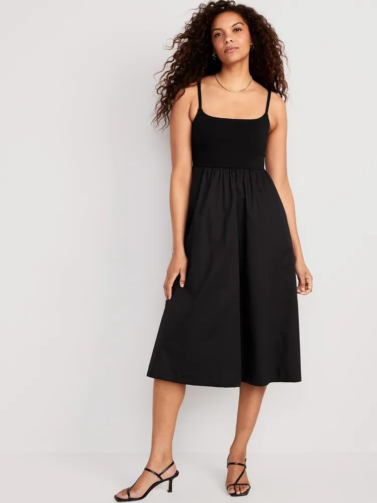 Black midi hotsell cami dress