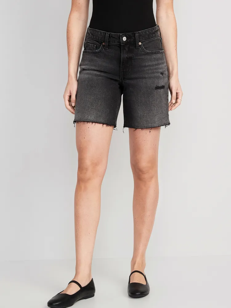 Women's 7 inch inseam best sale denim shorts