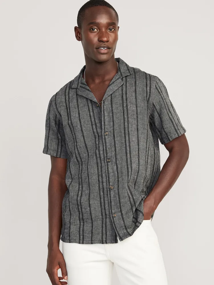 Old Navy Short-Sleeve Linen-Blend Camp Shirt for Men | Mall of America®