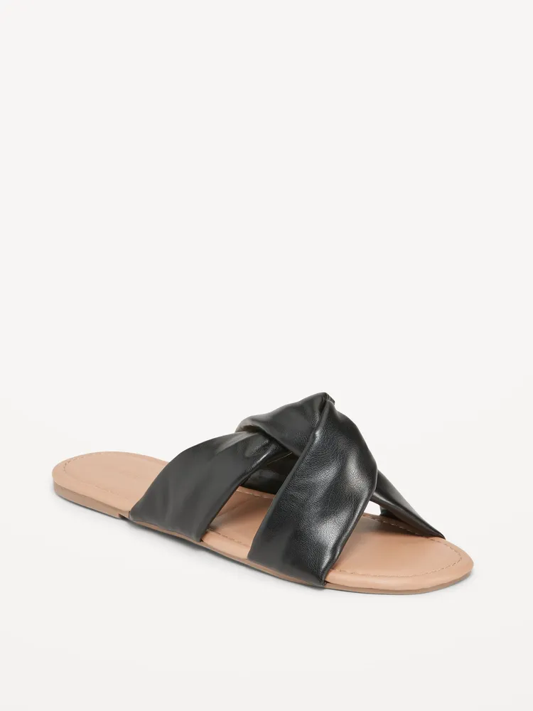 Old Navy Faux Leather Soft Twist Sandals for Women Plaza Las