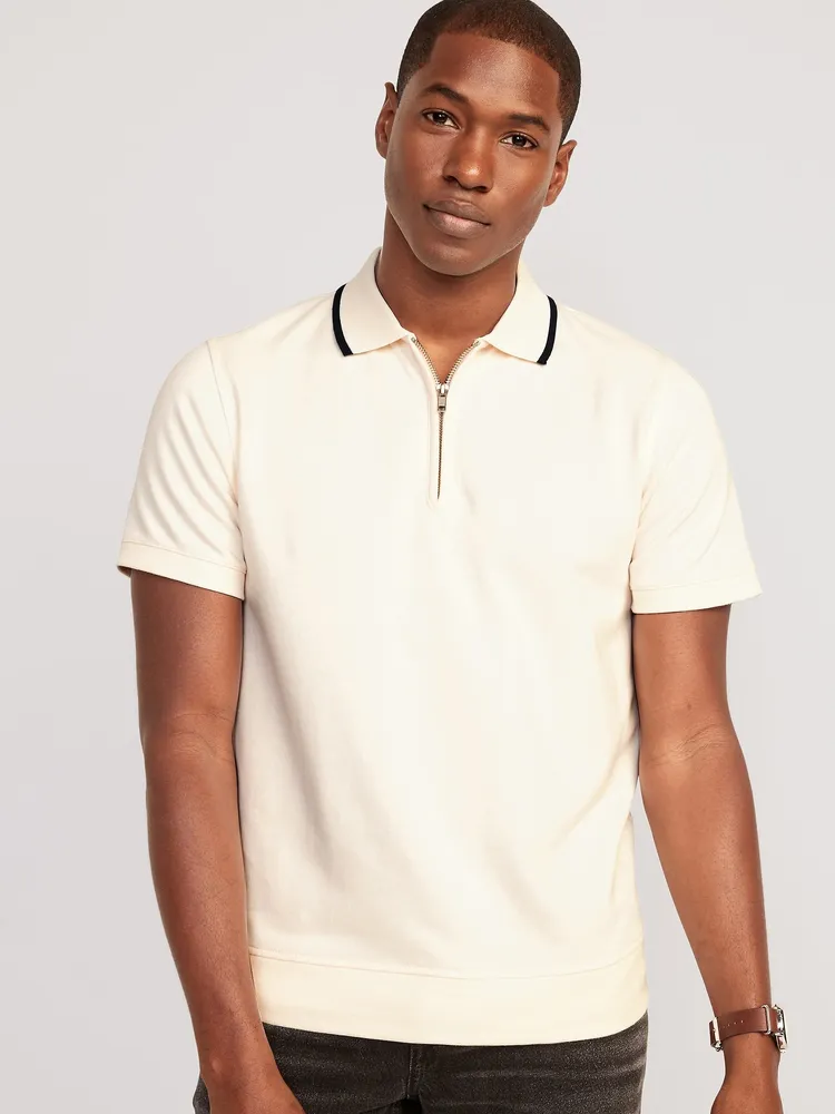 Old Navy Tipped-Collar French Terry 1/4-Zip Polo for Men | Bridge