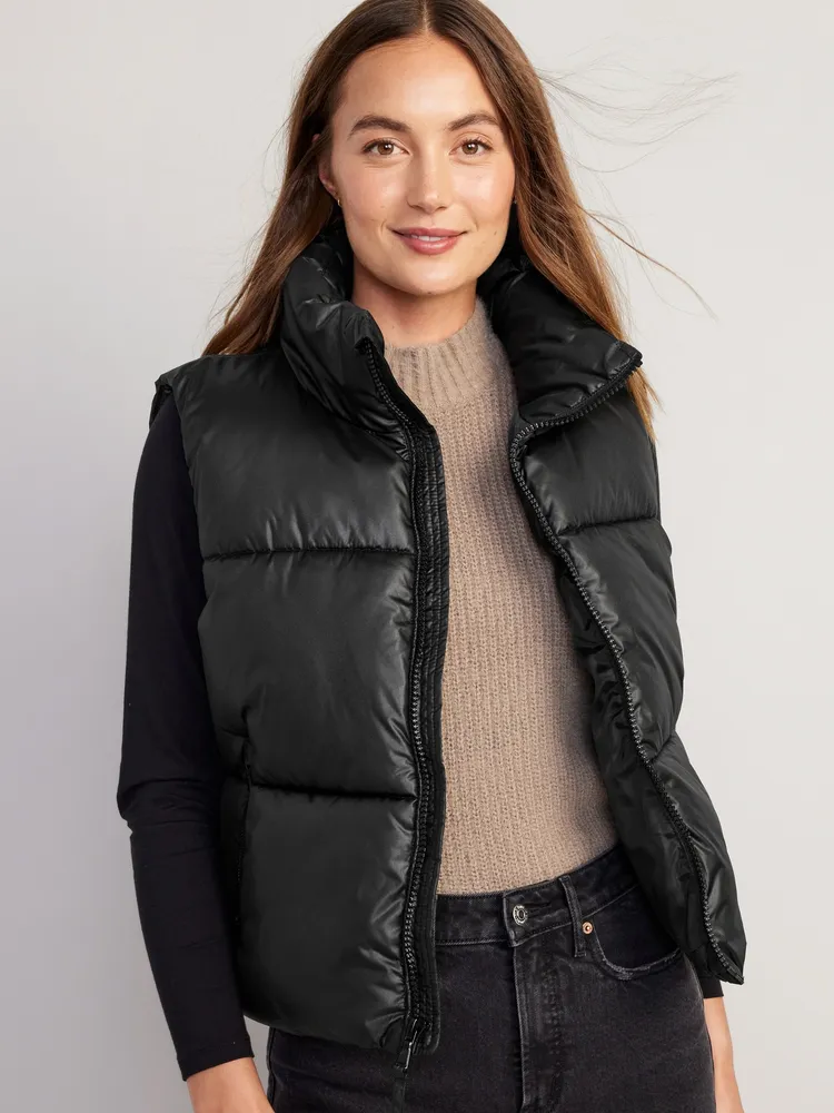 Old navy black hot sale puffer vest