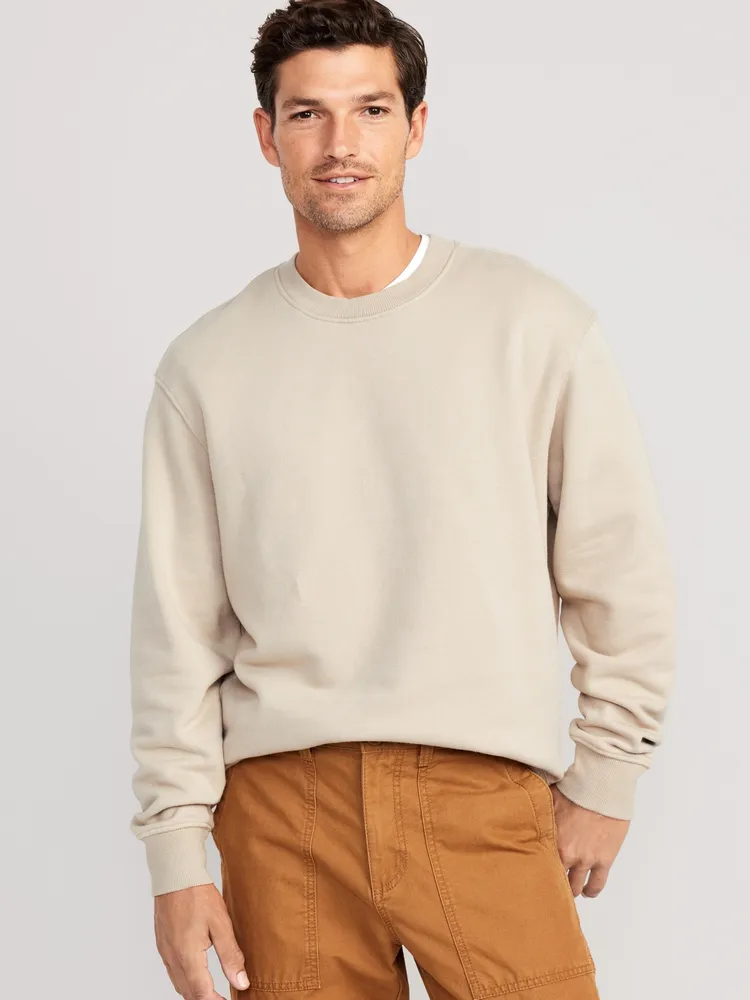 Mens best sale beige crewneck