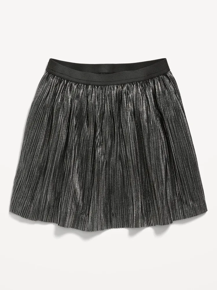 Metallic pleated hotsell skirt gap