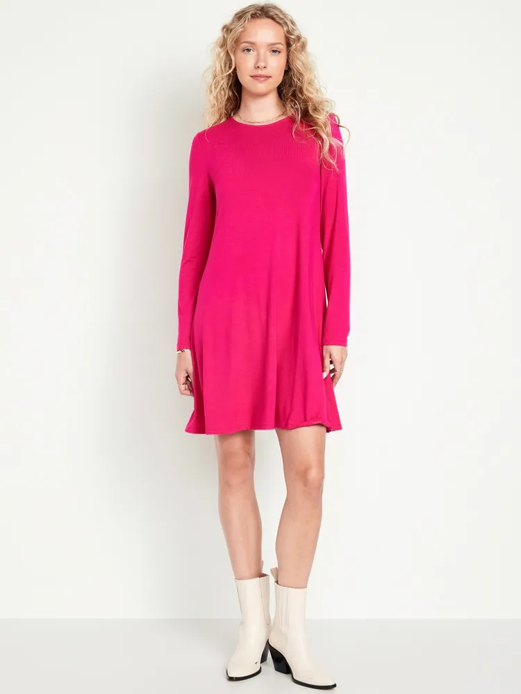 Jersey knit swing top dress