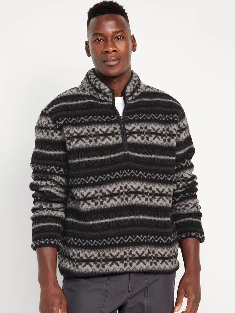 Navy store sherpa pullover