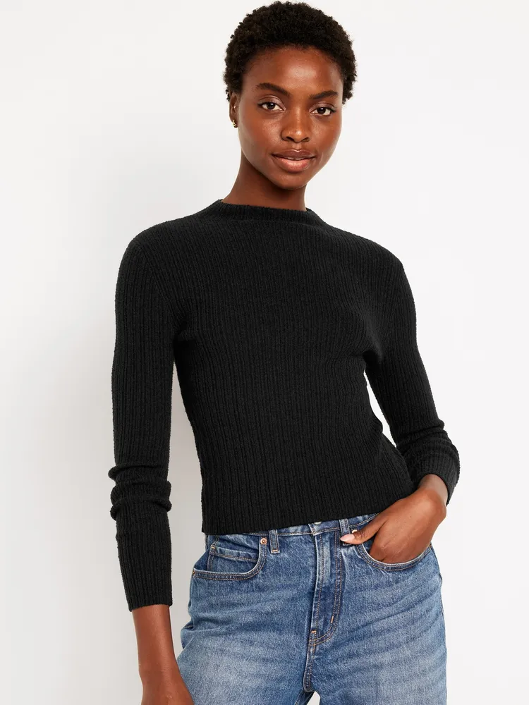 Navy hot sale cropped sweater