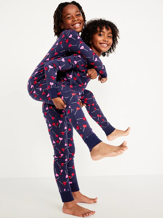 Old Navy Printed Snug-Fit Gender-Neutral Pajama Set for Kids at