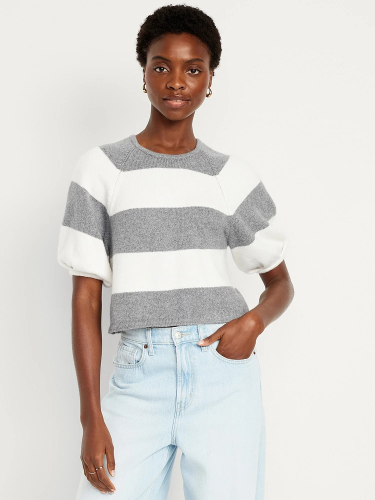 Old Navy SoSoft Cropped Puff-Sleeve Sweater at Hamilton Place in