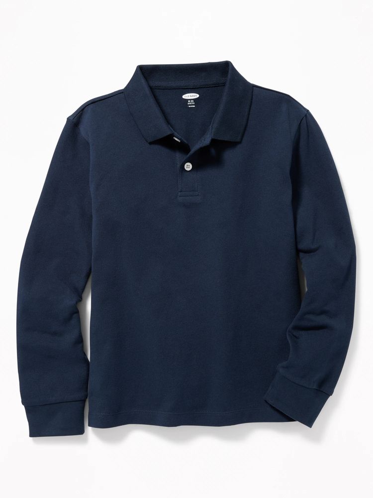 School uniform long outlet sleeve polo