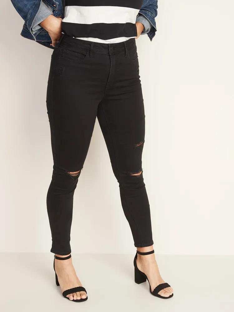 Navy ripped outlet jeans