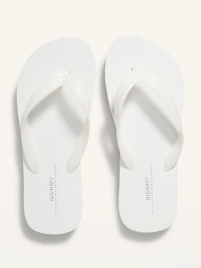 Old navy men's white cheap flip flops