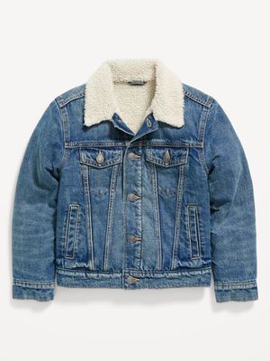 kids sherpa denim jacket