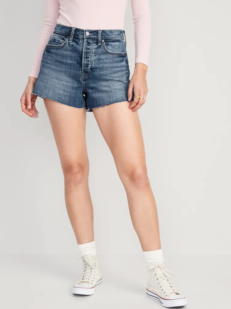 High waisted store cutoff jean shorts