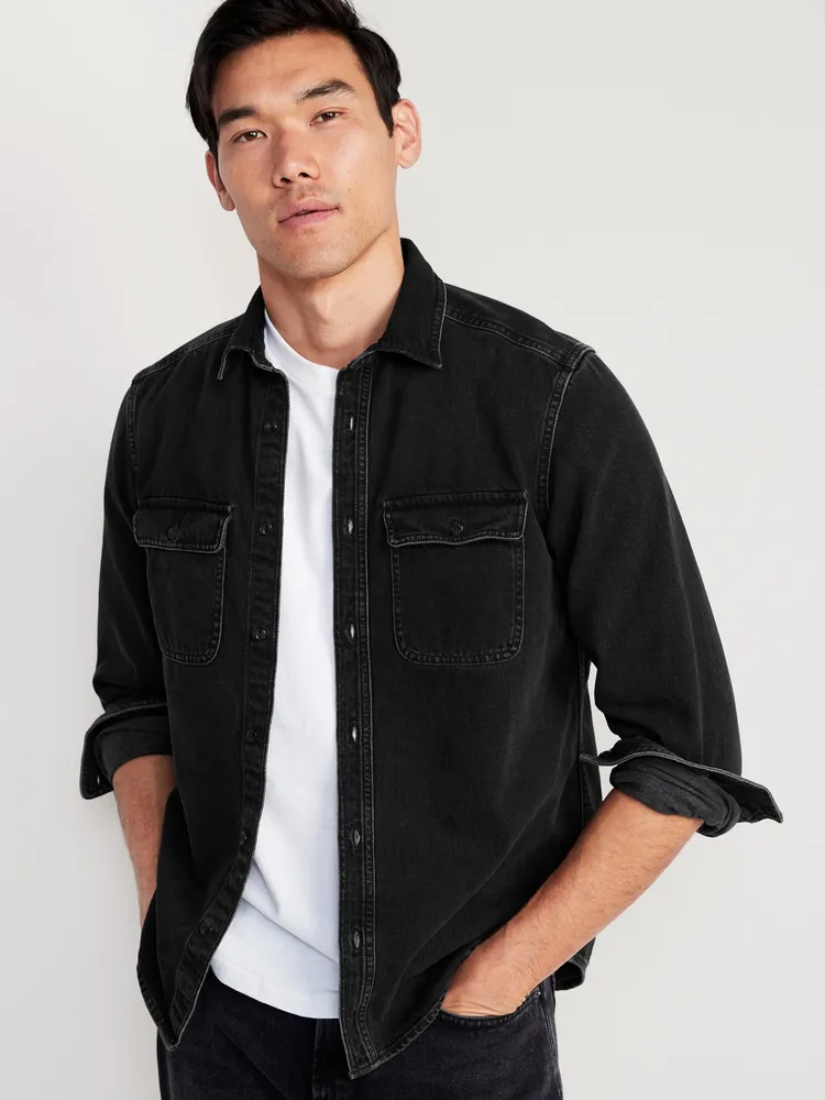 Gap black best sale denim shirt