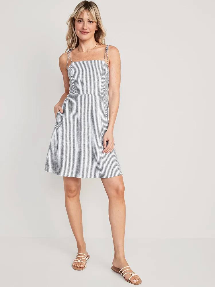 Old Navy Fit & Flare Matching Tie-Strap Mini Dress for Women