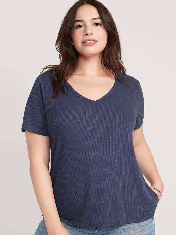 Old Navy Luxe VNeck Ribbed SlubKnit TShirt for Women Bramalea City