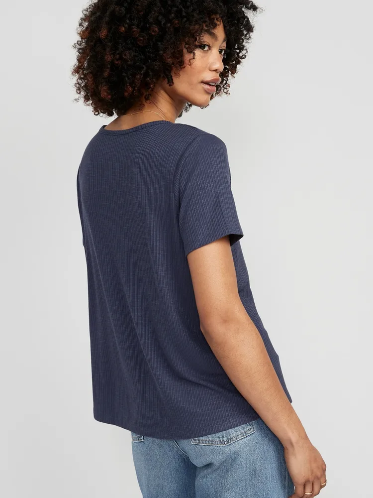 Old Navy Luxe VNeck Ribbed SlubKnit TShirt for Women Bramalea City