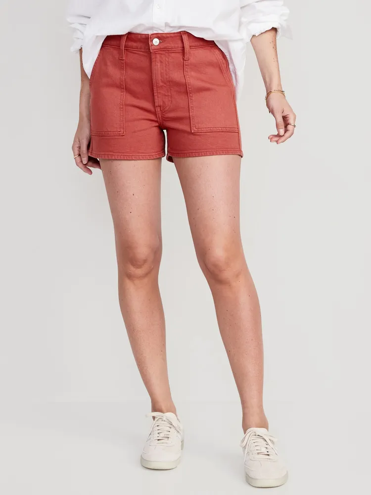 High waisted utility sales shorts