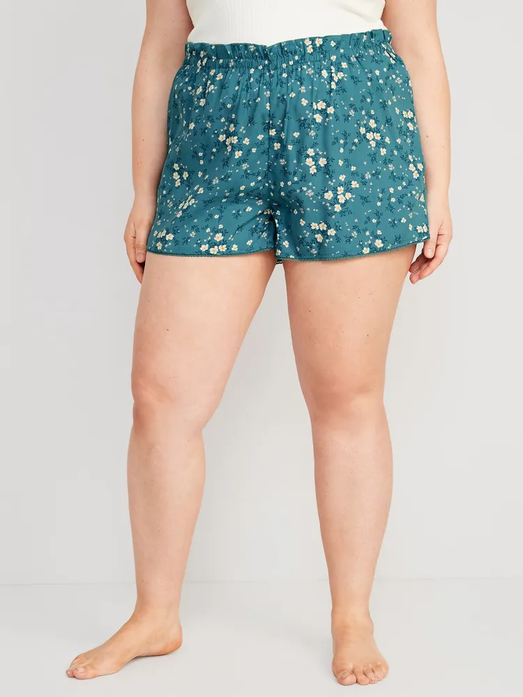 High waisted pajama clearance shorts