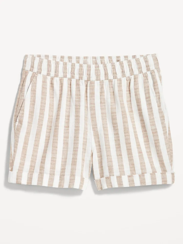 High waisted best sale striped shorts