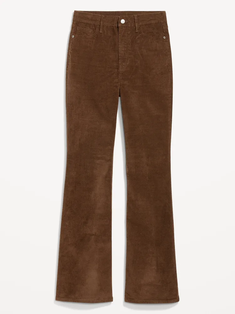 High waisted corduroy flare hot sale pants