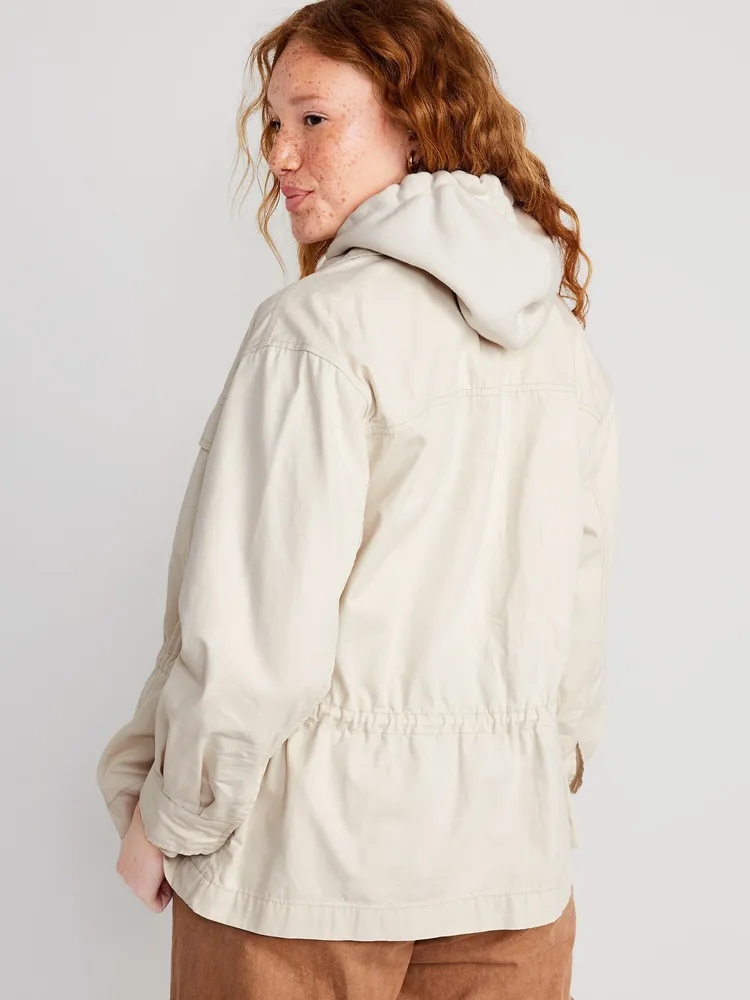 Cinched waist utility on sale jacket