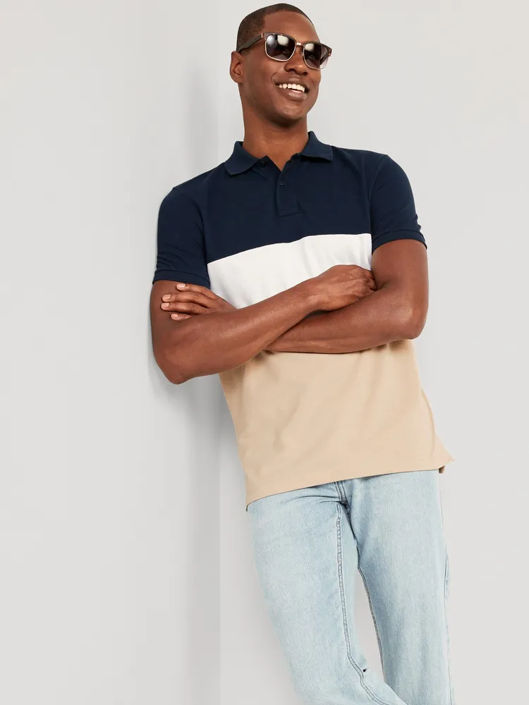 Old Navy Color-Block Classic Fit Pique Polo for Men | Square One