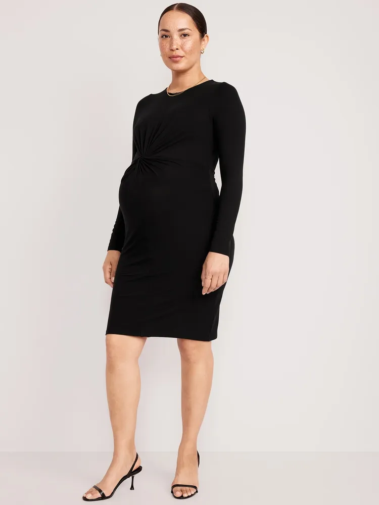 Navy twist front clearance dress