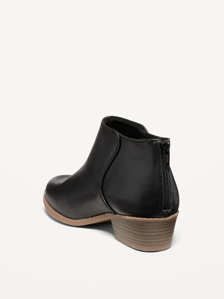 Brown leatherette hotsell low ankle boot