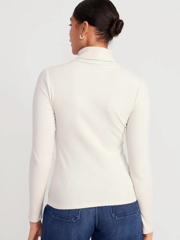 Fitted ribbed clearance turtleneck