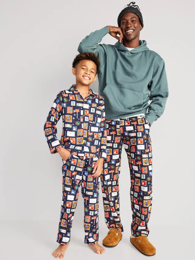 Old Navy Gender Neutral Printed Snug Fit Pajama Set for Kids The