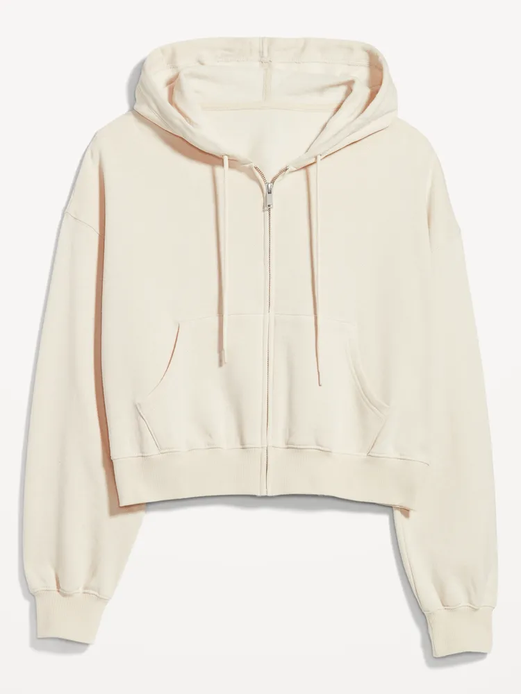 Cream zip hoodie clearance women's