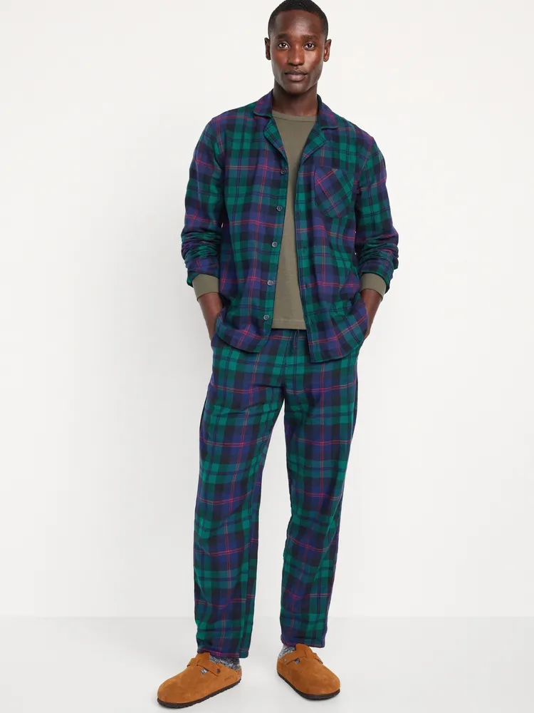 Mens green flannel discount pajamas