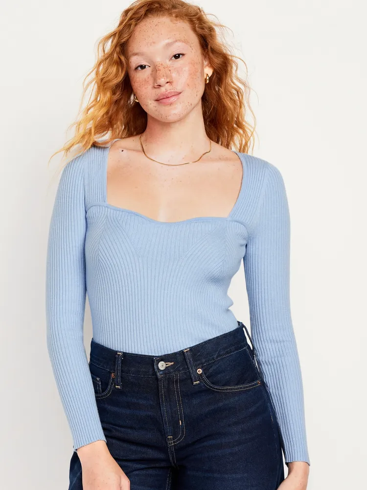 Fitted knit shop sweater