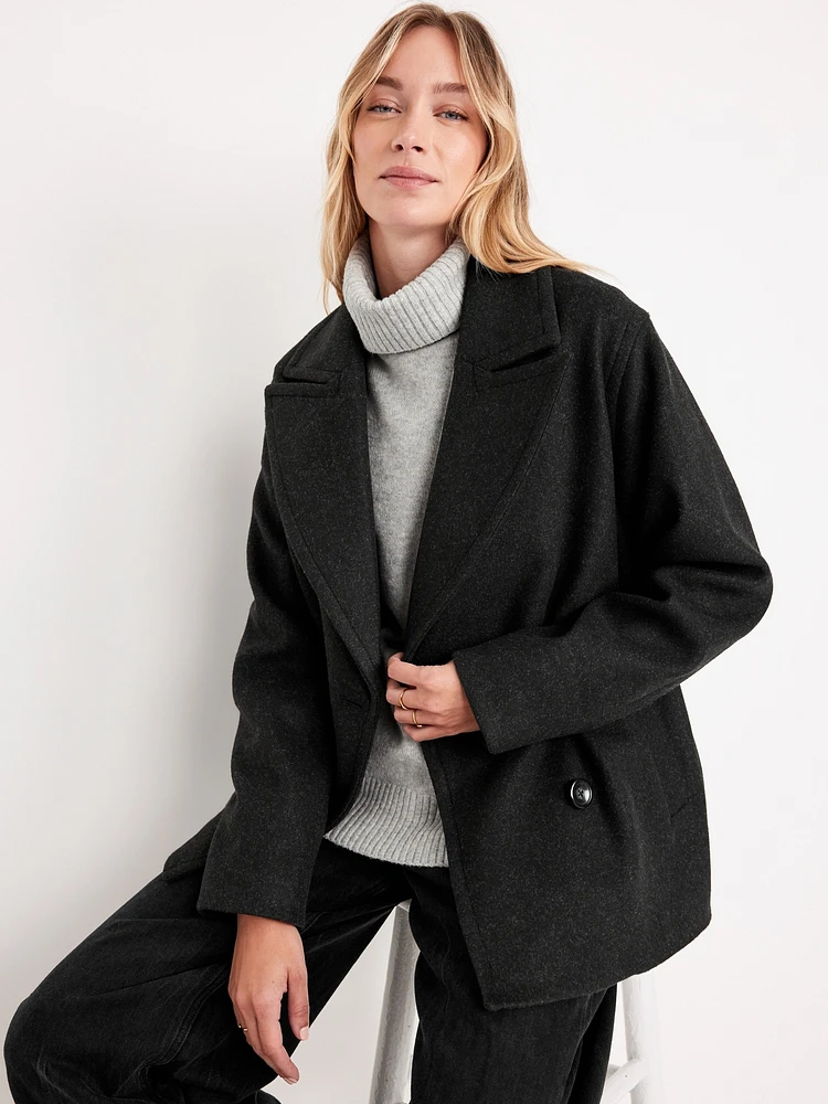 コート Double Breasted Oversized Pea Coat cos-oversized-double-breasted-