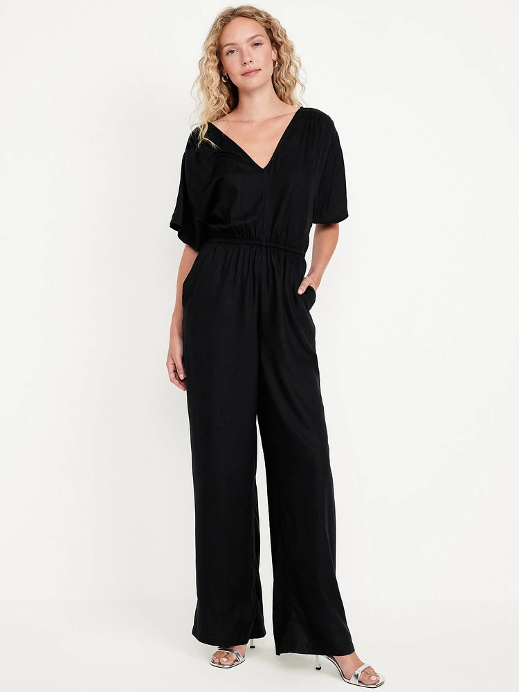 Old navy wide leg jumpsuit on sale